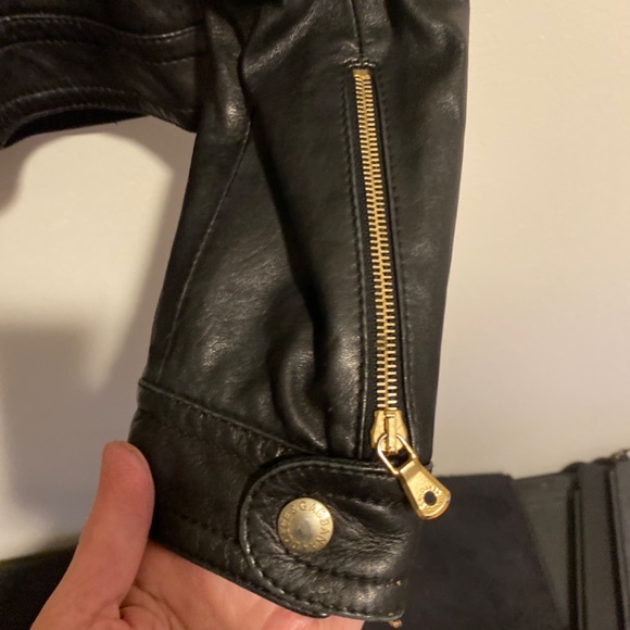 NWOT Authentic Dolce and Gabbana leather biker jacket with leopard lining - Picture 3 of 7